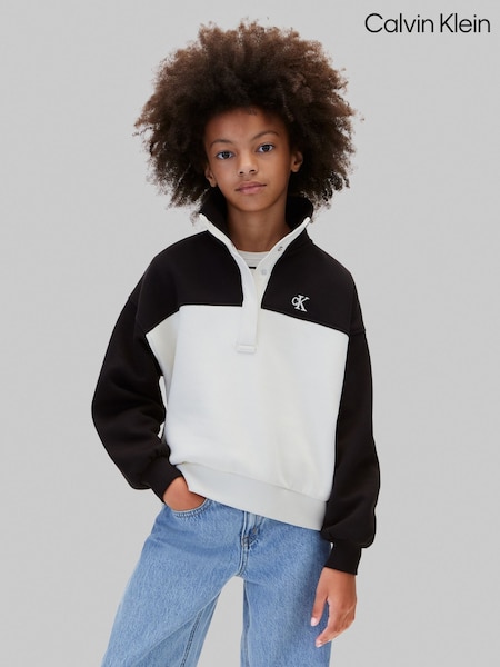 Blue - Calvin Klein Colour Block Sweatshirt