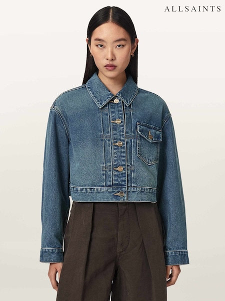 Plavo - Allsaints Blink Cropped Jacket