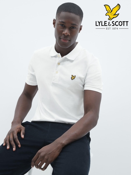 לבן - Lyle & Scott Classic Polo Shirt (233902) | ‏277‏₪