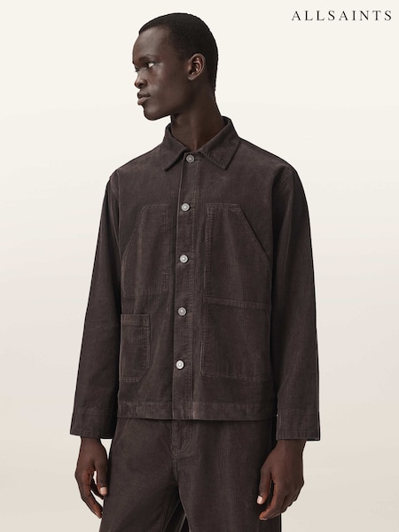 Brown - Regular Allsaints Mukesh Cord Shacket