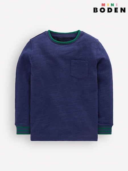 Blue - Boden Cosy Mid-weight T-shirt