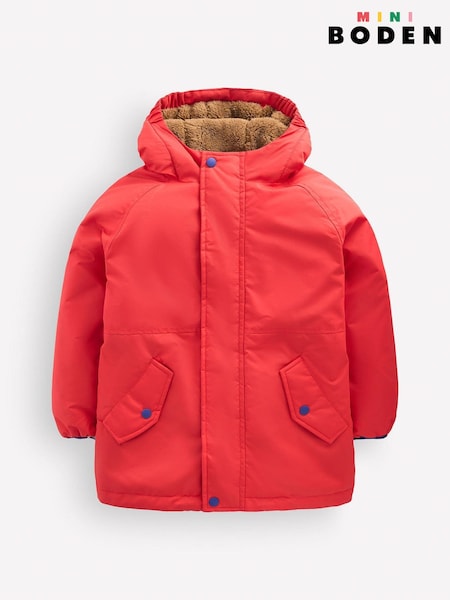 Red - Boden Borg Lined Anorak