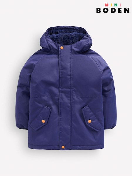 Blue - Boden Borg Lined Anorak