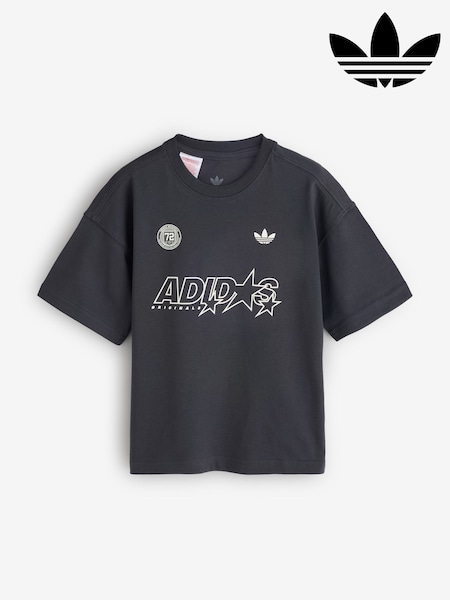 Gris - Adidas Originals Graphic T-shirt
