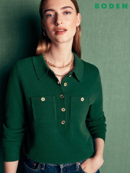 Green - Boden Marianne Merino Wool Jumper