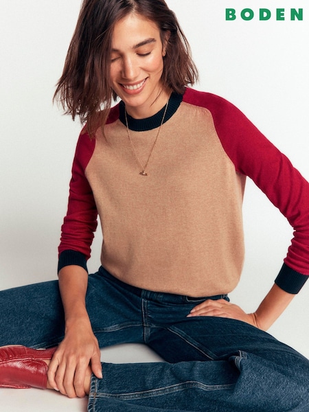 Qırmızı - Boden Meg Raglan qollu jumper