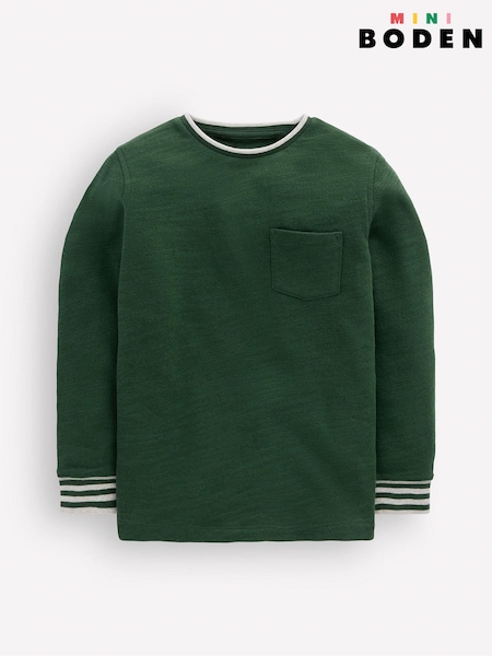 Green - Boden Cosy Mid-weight T-shirt