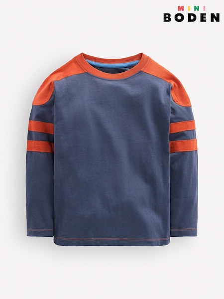 Blue - Boden Colour Block T-shirt