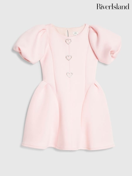 Pink - River Island Heart Scuba Dress