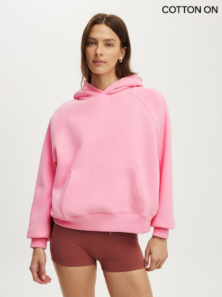 Rozā - Cotton On Plush Premium Graphic Raglan kapučjakas