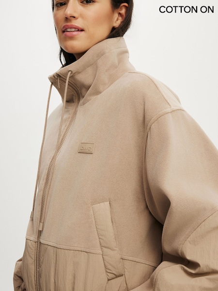 Marrone - Cotton On Polar Fleece Padded Jacket