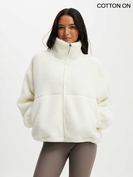 White - Cotton On Trail Sherpa Jacket