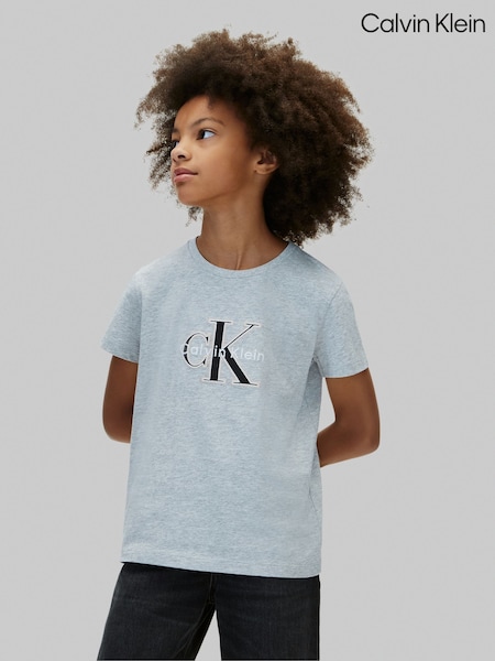 Blau - Calvin Klein Signature Logo T-shirt