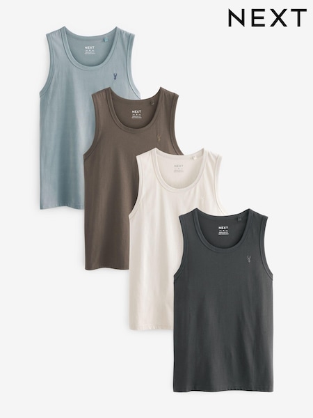 Neutral Mix 100% Cotton Vests 4 Pack (237471) | €21