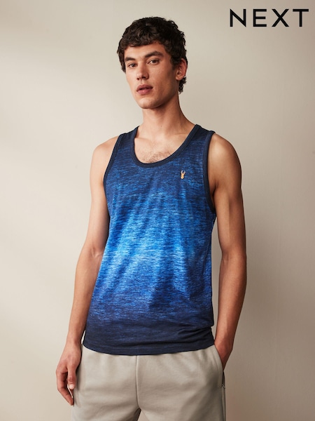 Navy Blue Dip Dye 100% Cotton Vest (237555) | 37 SAR