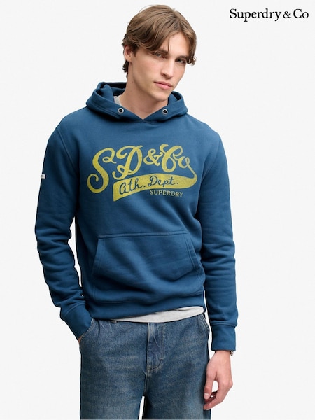 Blue - Regular Superdry Vintage Script Hoodie