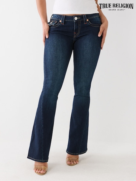 Blue - True Religion Joey Low Rise Flared Jeans