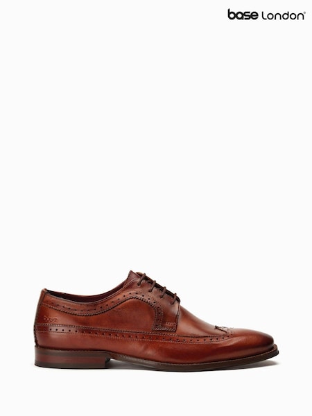 חום-אדמדם - Base London Havisham Long Wing Brogues (238807) | ‏352‏₪