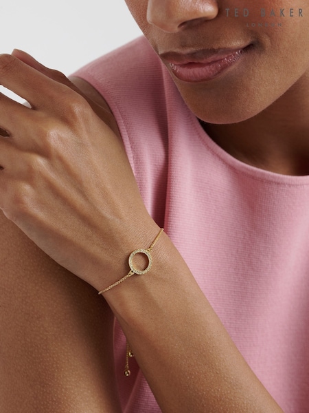 Gull Tone - Ted Baker Hela: Justerbart armbånd med krystallbøyle