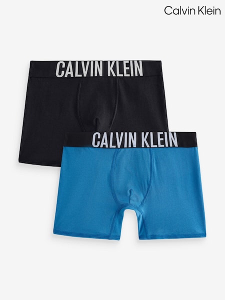 Black/Vallartablue - Calvin Klein Intense Power Bokserit Lyhyet alushousut 2 Pack