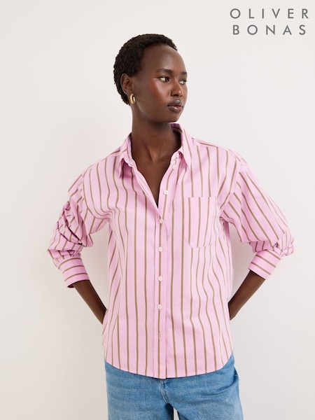 Pink - Oliver Bonas Striped Shirt