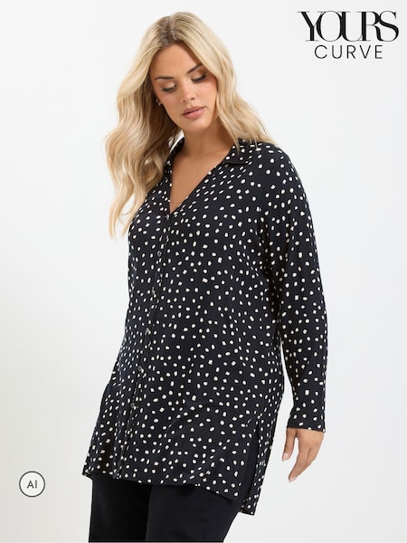 Black - Yours Curve Jersey Shirt