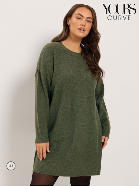 Green - Yours Curve Jumper Dress