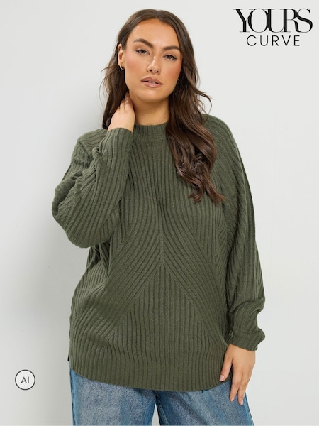 Grün - Yours Curve Country Calling Jumper