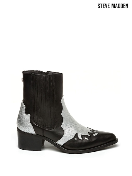 Steve Madden Selena Western Ankle Black Boots (240126) | €130