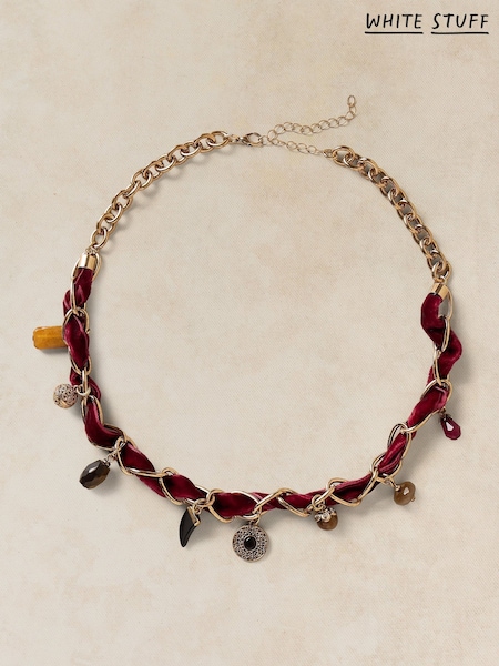 وردي - White Stuff Reece Ribbon Charm Necklace