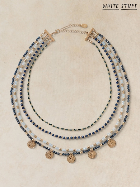أزرق - White Stuff Cici Layered Necklace