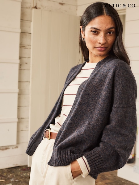Blue - Celtic & Co. Supersoft Weekend Cardigan