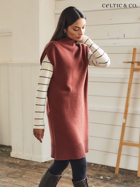 חום - Celtic & Co. Merino Jumper Dress