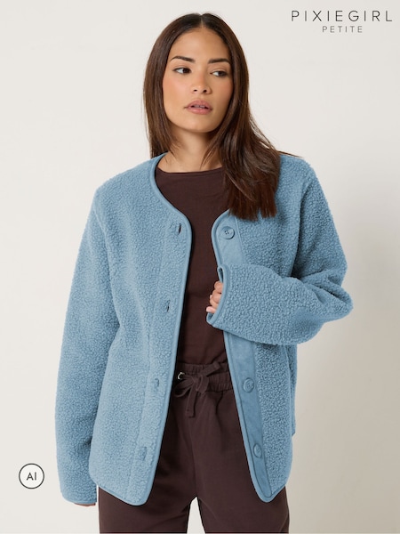 Blue - Pixiegirl Petite Borg Jacket