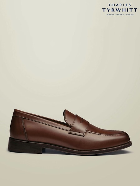Brown Leather - Regular Charles Tyrwhitt Leather Penny Loafers