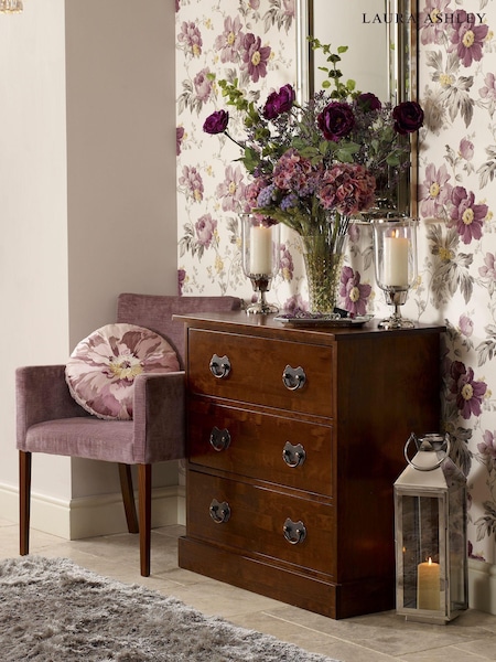 Laura Ashley Dark Chestnut Garrat 3 Drawer Chest (242079) | €884