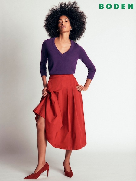 Күлгін - Boden Elsie Cashmere V-neck Jumper
