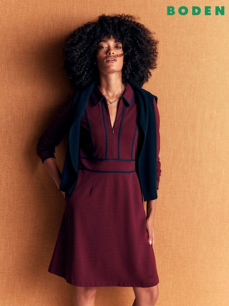Purple - Boden Ula Ponte Short Dress