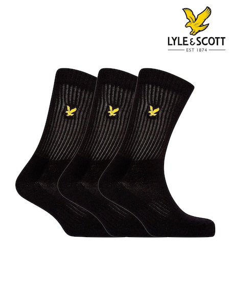 Lyle & Scott Black Sports Socks 3 Pack (243644) | €20