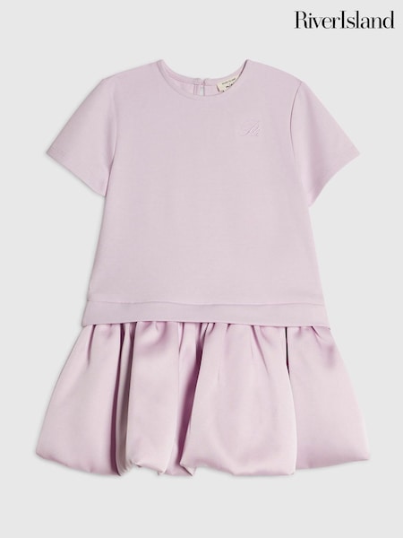 Purple - River Island Puffball Bow Dress