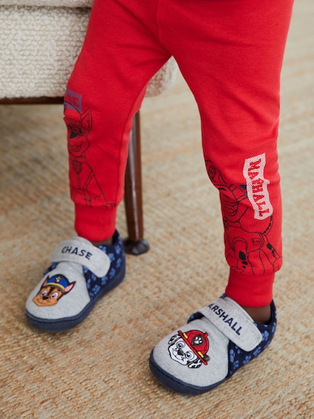 Grey/Navy PAW Patrol Touch Fastening Cupsole Print Slippers (244057) | 23 QAR - 27 QAR