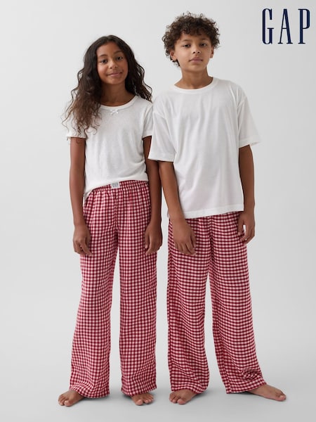 Red Gingham - Gap Matching Family Flannel Pyjama Bottoms (4-13yrs)