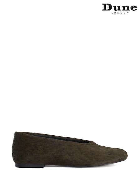 Green - Dune London Highway Ballet Pumps