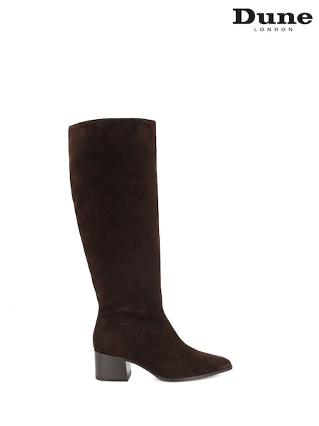 Marrón - Botas altas ajustadas hasta la rodilla Dune London