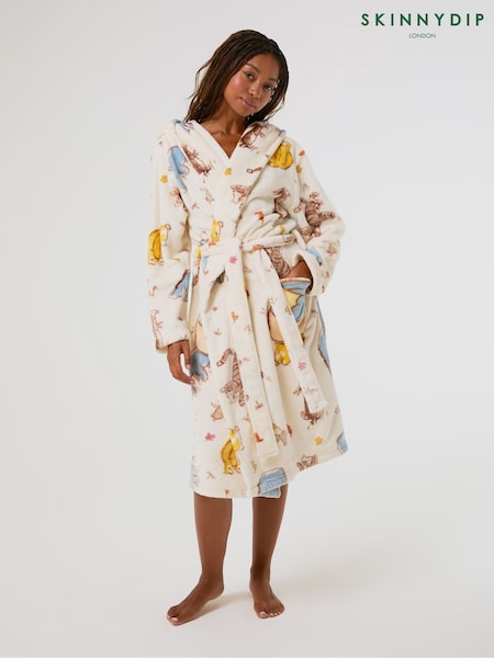 White - Skinnydip Disney Winnie The Pooh Ecru Dressing Gown