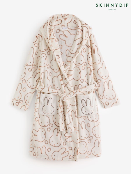 White - Skinnydip X Miffy Flower Dressing Gown
