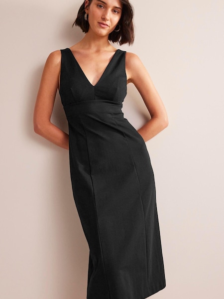 Boden Black Strappy Back Jersey Midi Dress (245035) | €61