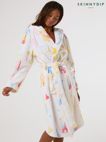 White - Skinnydip Disney Princess Glitter Dressing Gown