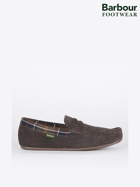 חום - Barbour® Porterfield Suede Slippers (245662) | ‏347‏₪