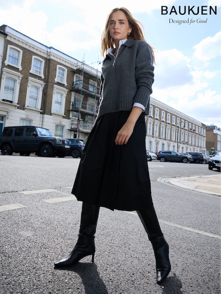블랙 - Baukjen Vicky Pleated Wrap Skirt